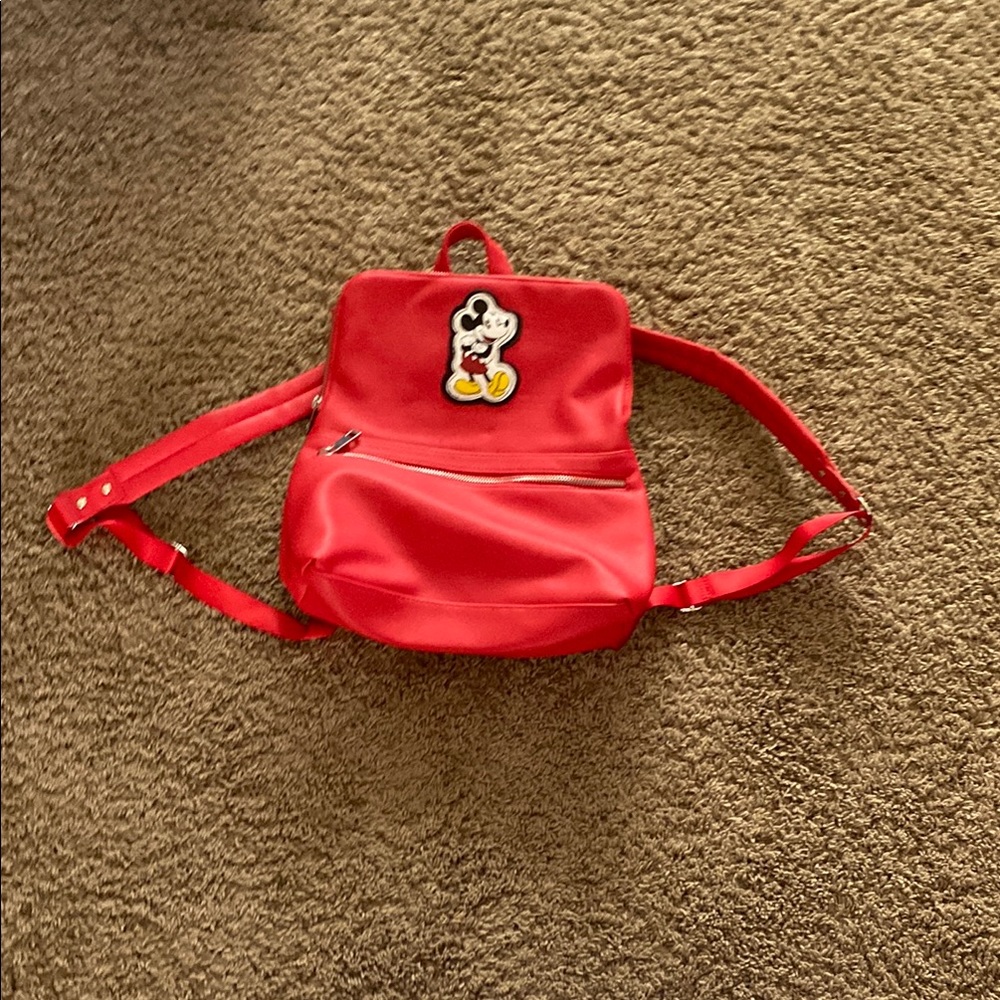 Disney Red Backpack with Gold Accents